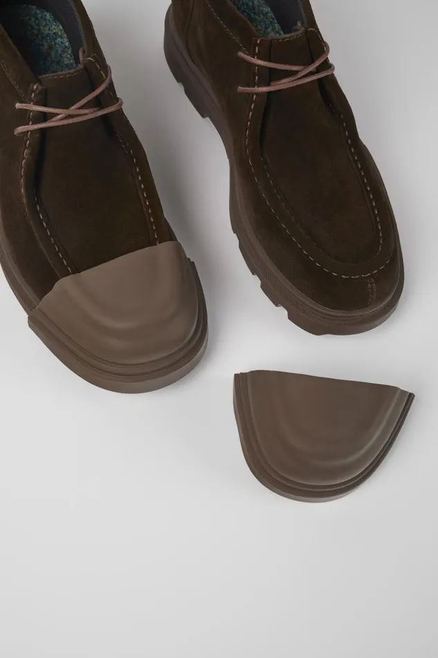Women Junction Brown Nubuck Shoes Camper Ankle Boots Women Junction Brown Nubuck Shoes Camper Ankle Boots