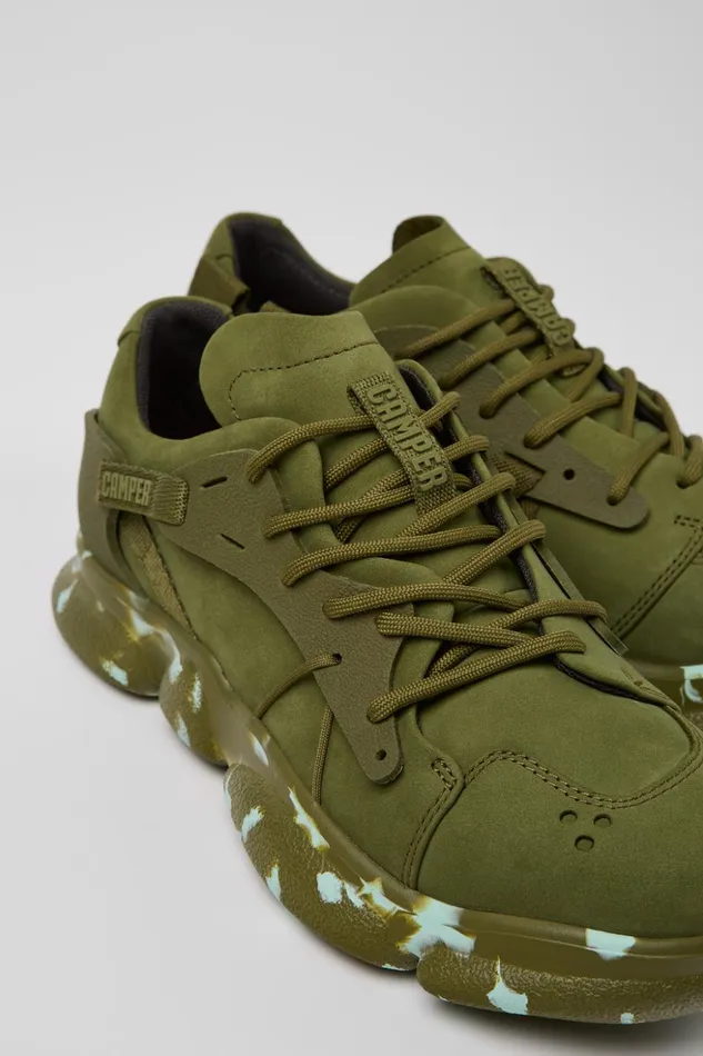 Women Karst Green NubuckTextile Sneaker Camper Sneakers
