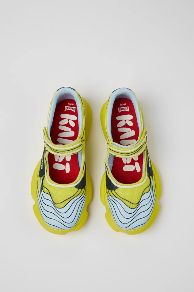Women Karst Multicolored Textile Mary Jane Camper Ballerinas