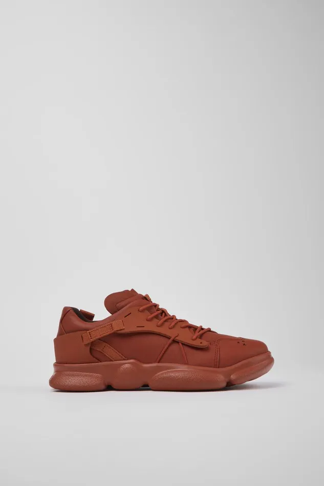 Women Karst Red Leather And Textile Sneakers Camper Sneakers Women Karst Red Leather And Textile Sneakers Camper Sneakers