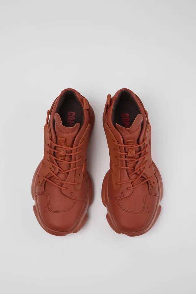 Women Karst Red Leather And Textile Sneakers Camper Sneakers Women Karst Red Leather And Textile Sneakers Camper Sneakers