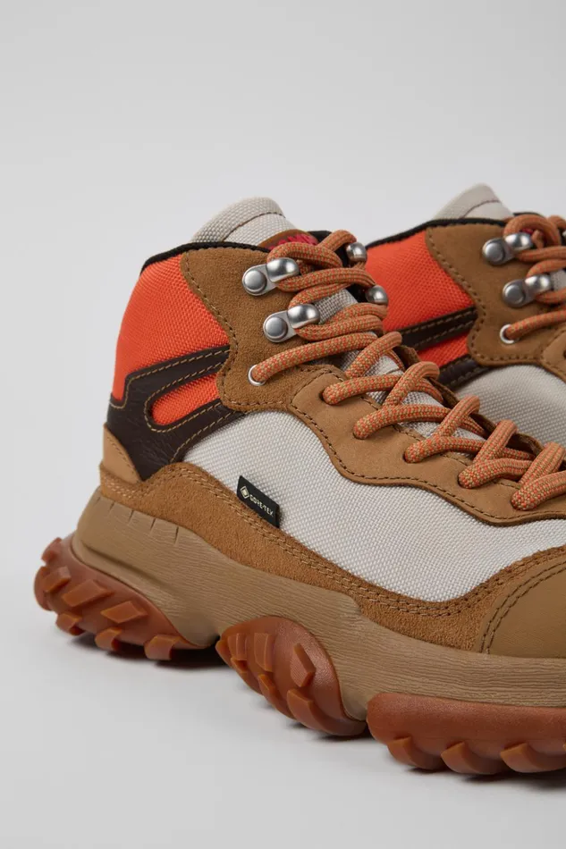 Women Karst Trek GORETEX Brown And Gray Ankle Boots Camper Ankle Boots