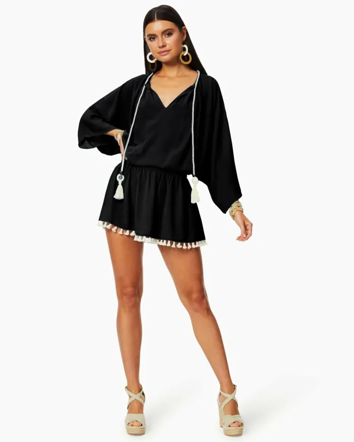 Women Katana Coverup Mini Dress Black Ramy Brook Swimwear Women Katana Coverup Mini Dress Black Ramy Brook Swimwear