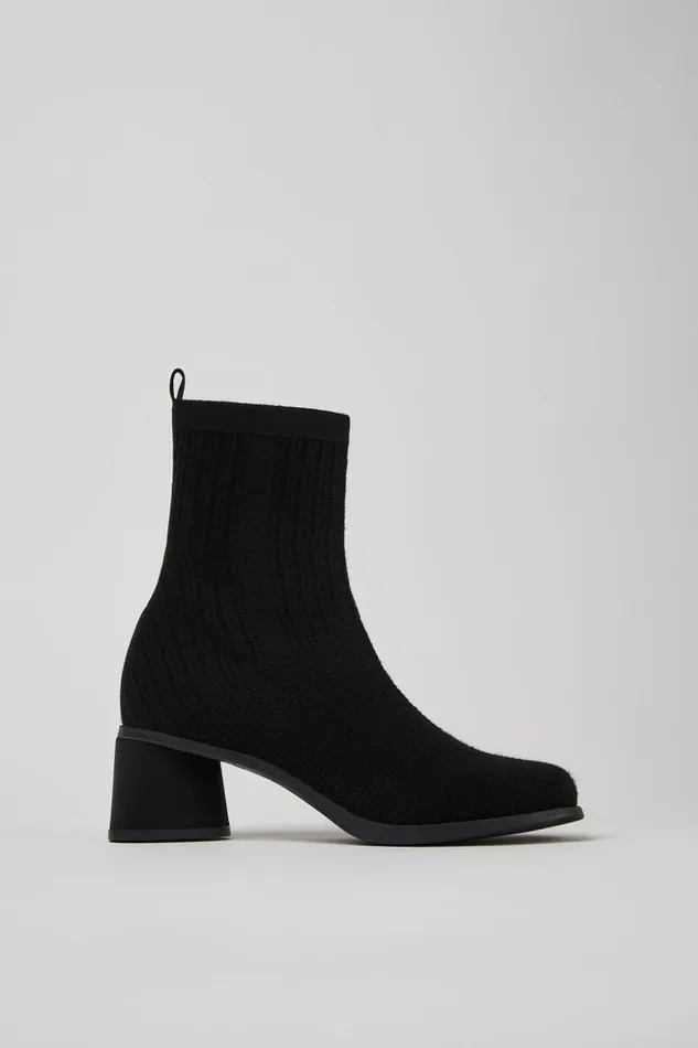 Women Kiara TENCEL Black Textile Boots Camper Ankle Boots Women Kiara TENCEL Black Textile Boots Camper Ankle Boots