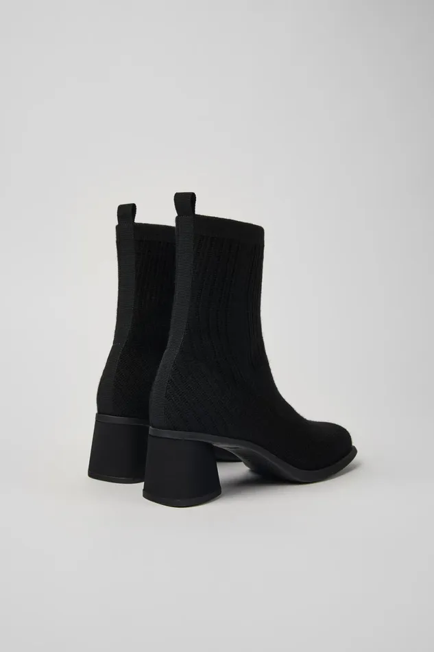Women Kiara TENCEL Black Textile Boots Camper Ankle Boots Women Kiara TENCEL Black Textile Boots Camper Ankle Boots