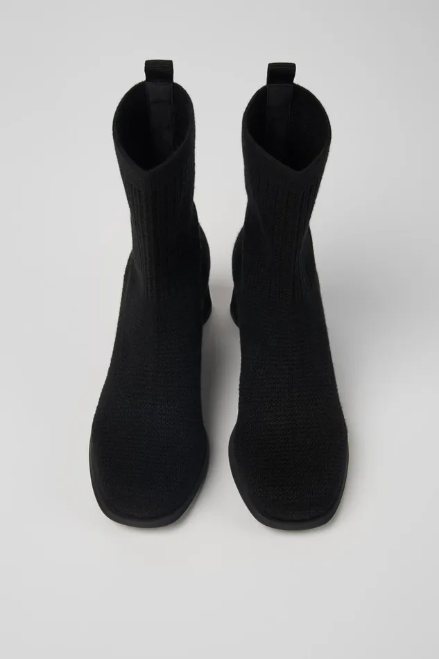 Women Kiara TENCEL Black Textile Boots Camper Ankle Boots Women Kiara TENCEL Black Textile Boots Camper Ankle Boots