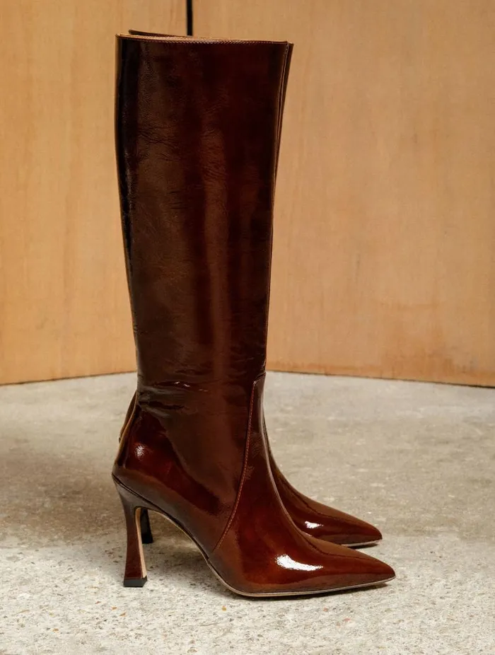Women Knee High Boots Bobbies Clarisse Ganache