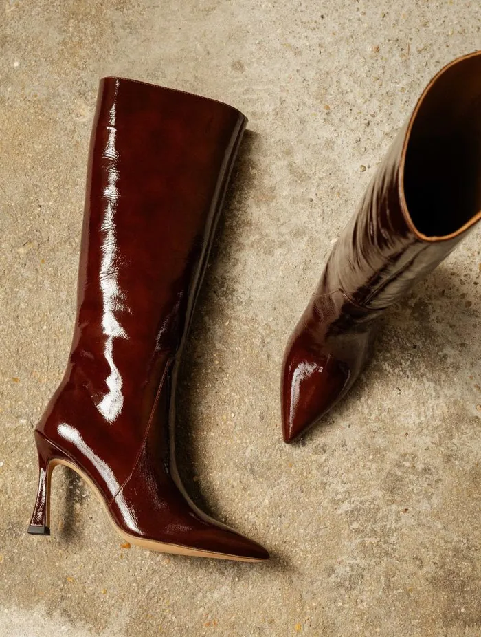 Women Knee High Boots Bobbies Clarisse Ganache