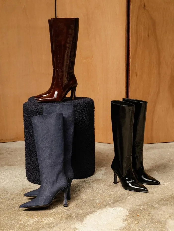 Women Knee High Boots Bobbies Clarisse Ganache
