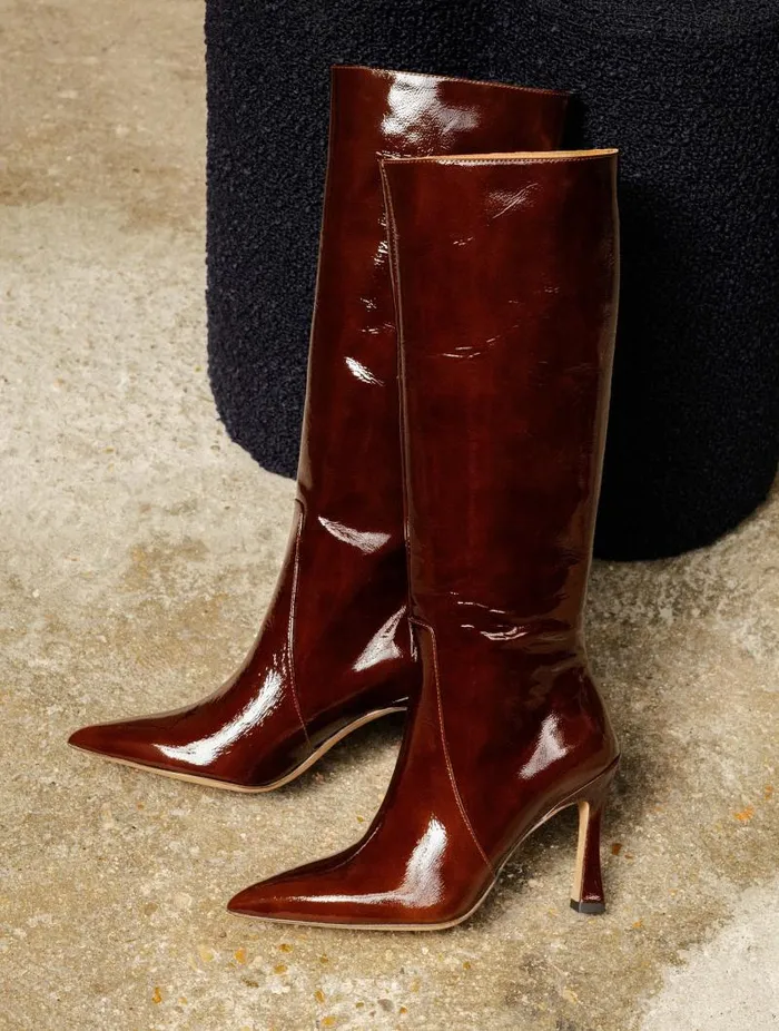 Women Knee High Boots Bobbies Clarisse Ganache