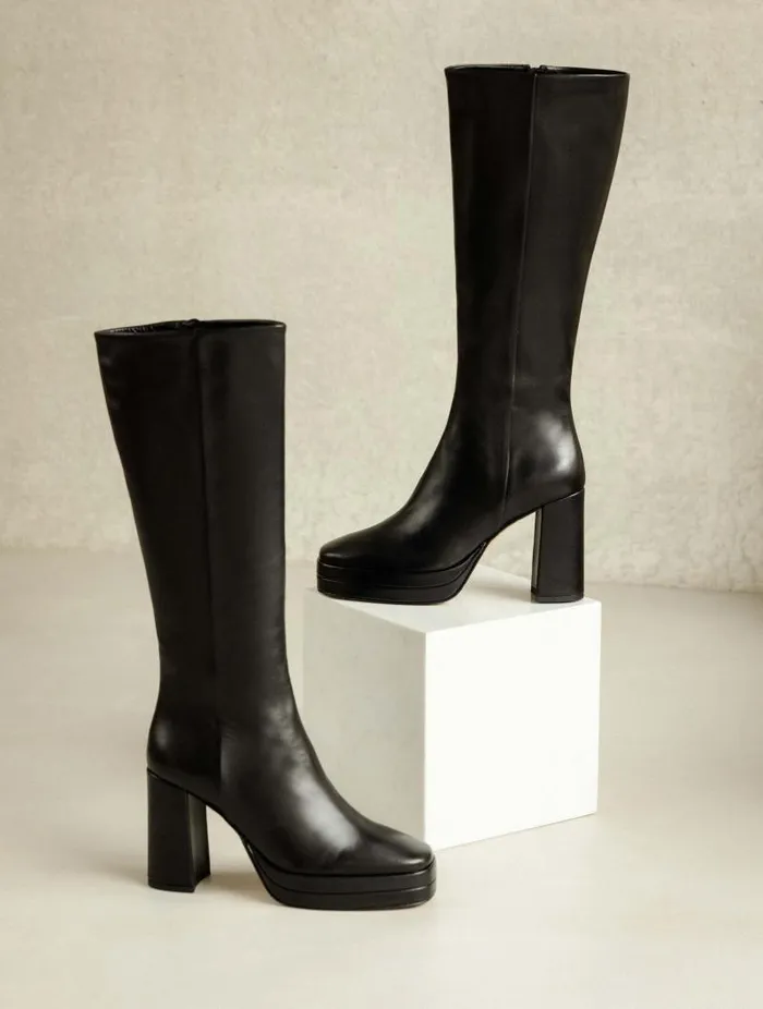 Women Knee High Boots Bobbies Millie Passion Black