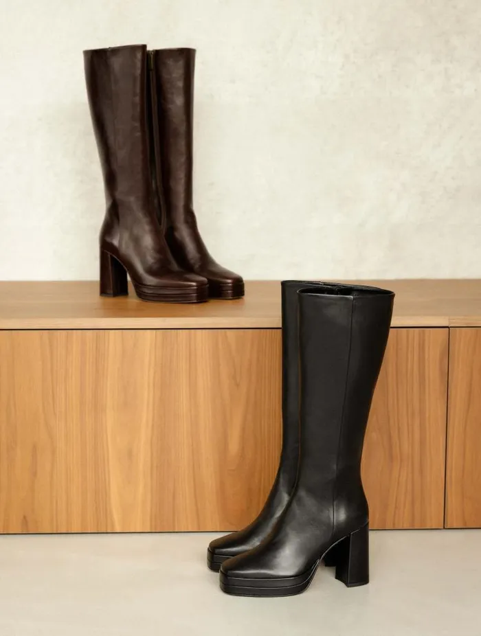 Women Knee High Boots Bobbies Millie Passion Black