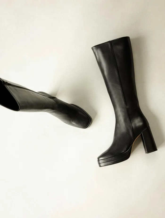 Women Knee High Boots Bobbies Millie Passion Black