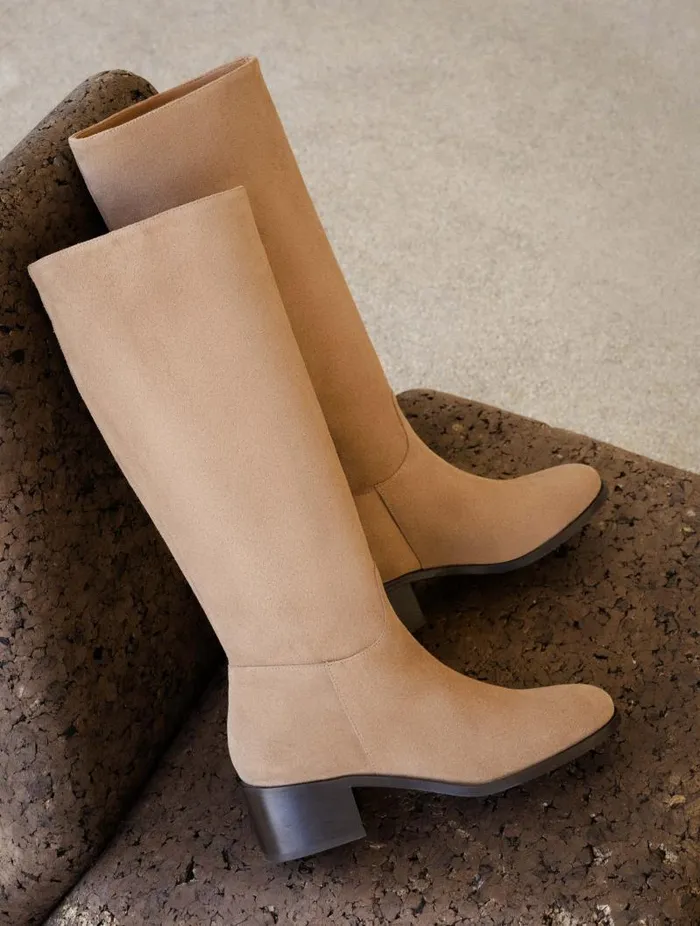 Women Knee High Boots Bobbies Zohra Antelope