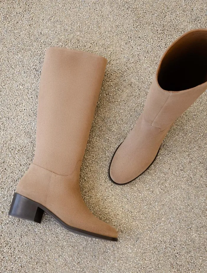 Women Knee High Boots Bobbies Zohra Antelope