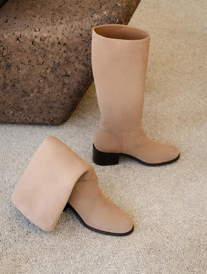 Women Knee High Boots Bobbies Zohra Antelope