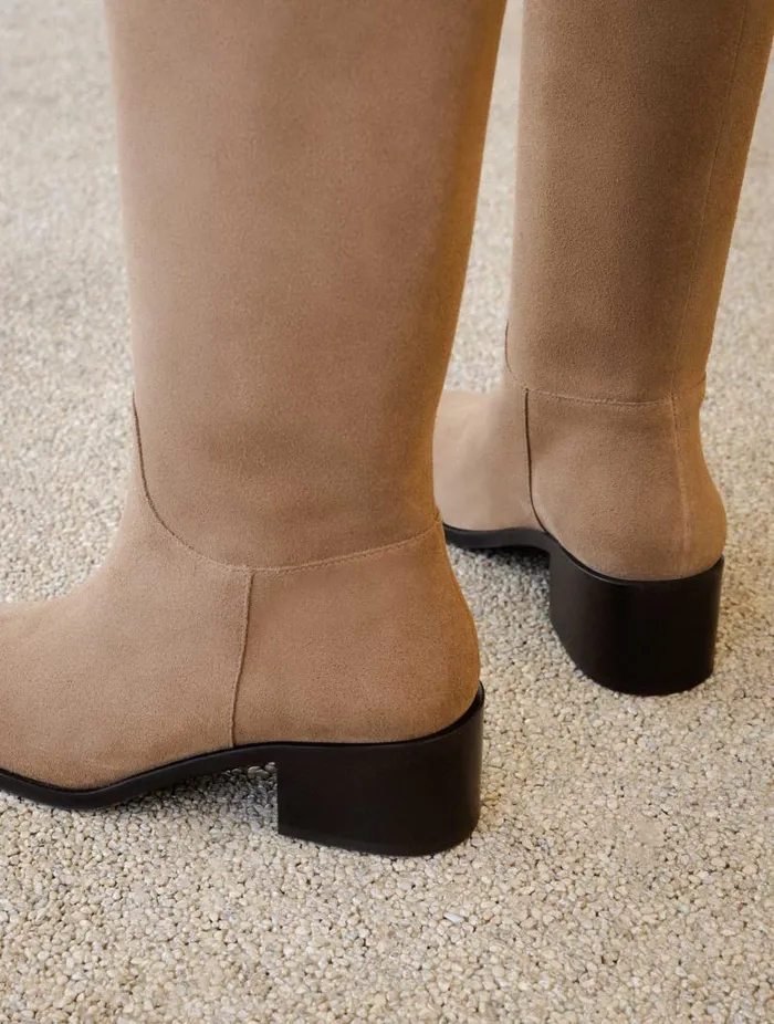 Women Knee High Boots Bobbies Zohra Antelope