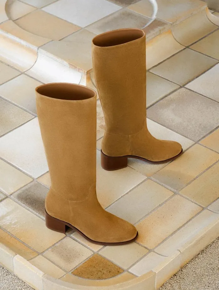 Women Knee High Boots Bobbies Zohra Nutmeg