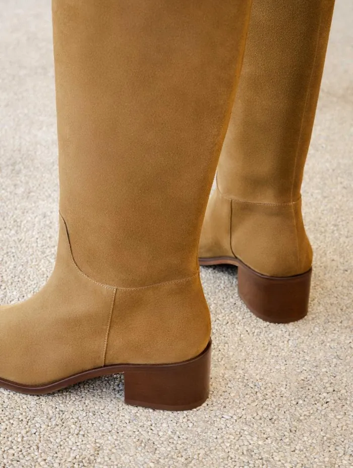 Women Knee High Boots Bobbies Zohra Nutmeg