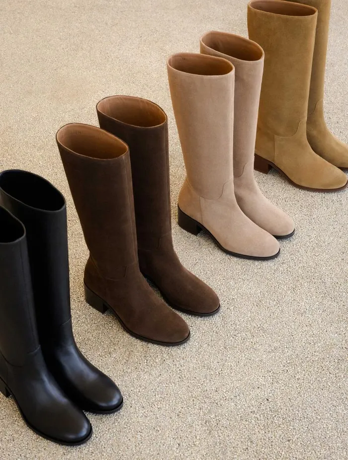 Women Knee High Boots Bobbies Zohra Nutmeg