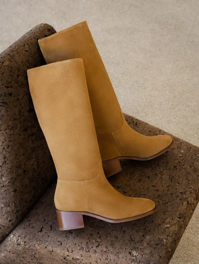Women Knee High Boots Bobbies Zohra Nutmeg