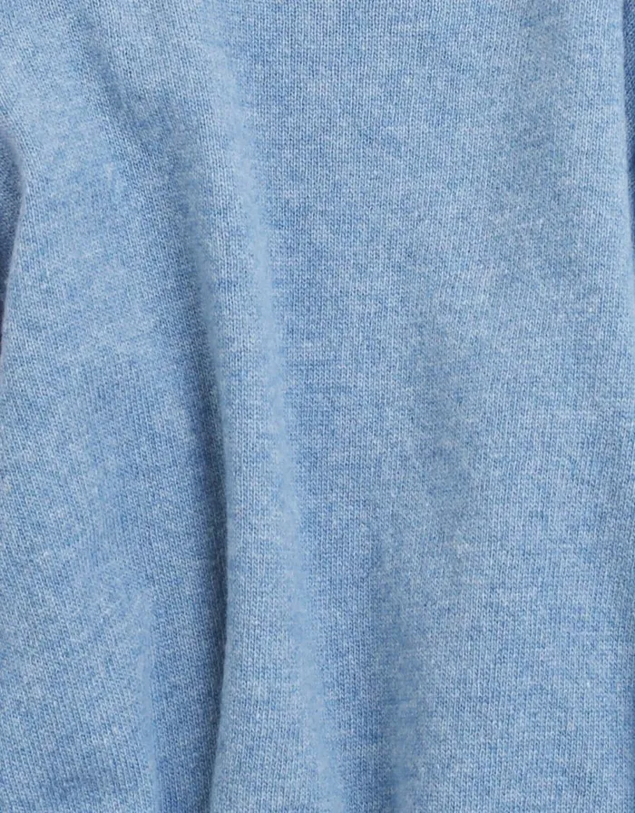Women Knit Sweaters Colorful Standard Women Classic Merino Wool Crew Stone Blue