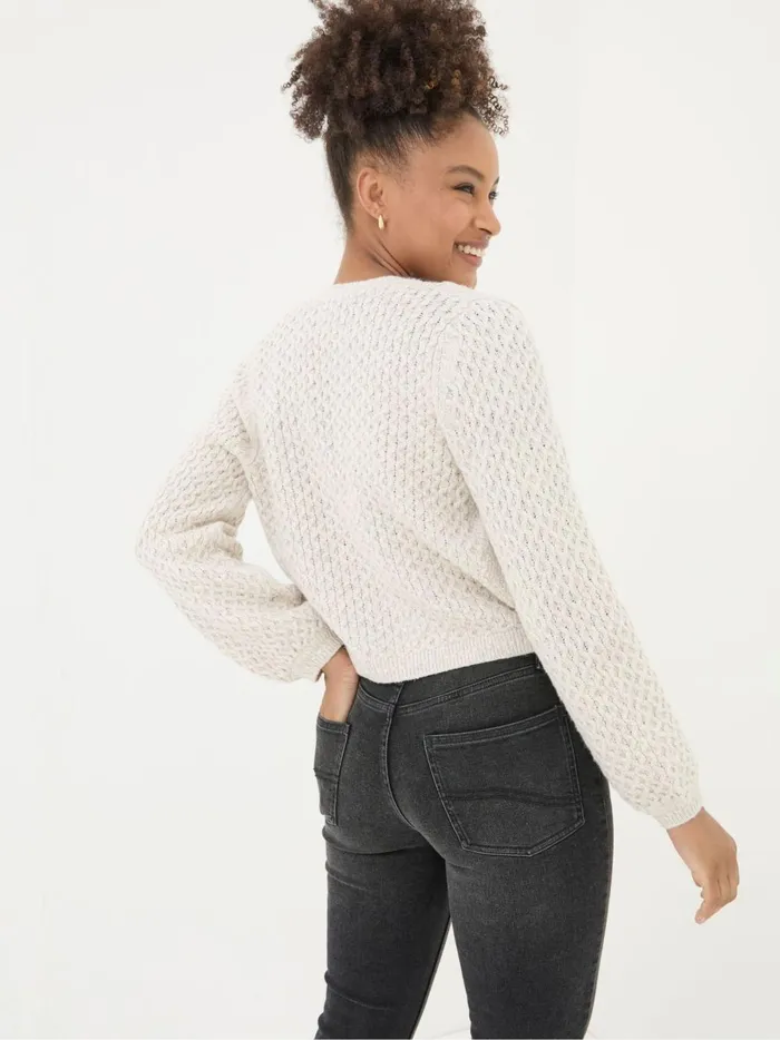 Women Knitwear Fat Face Ivory Anais Cardigan