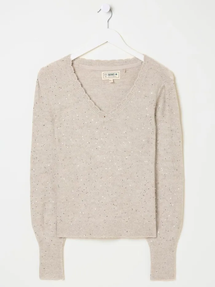 Women Knitwear Fat Face Ivory Jasmine Jumper