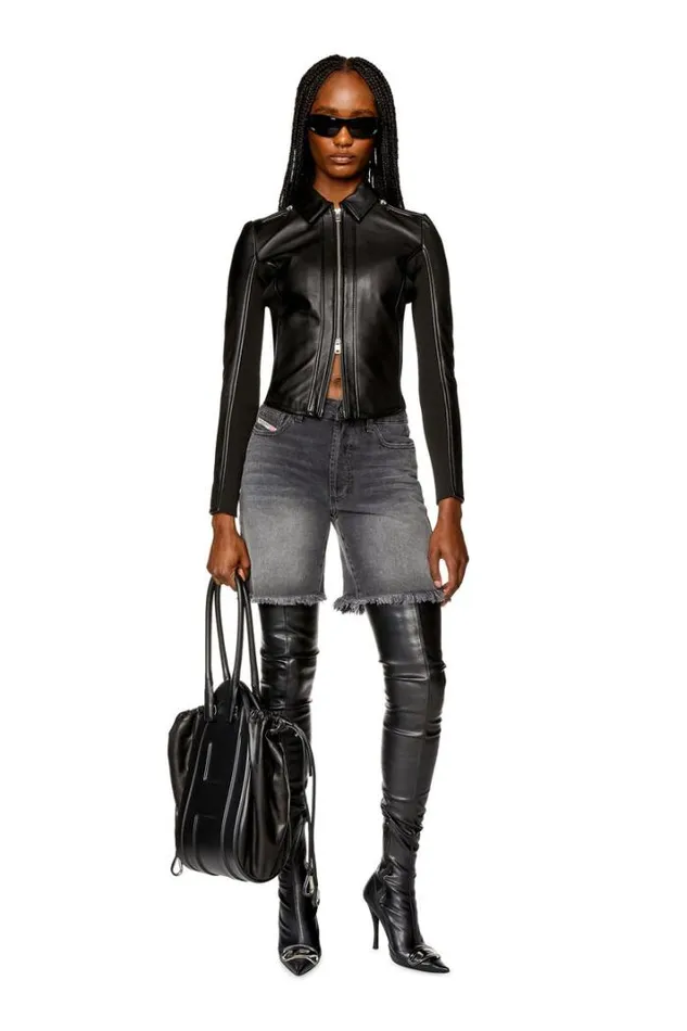 Women LSask Black Diesel Outerwear And Jackets