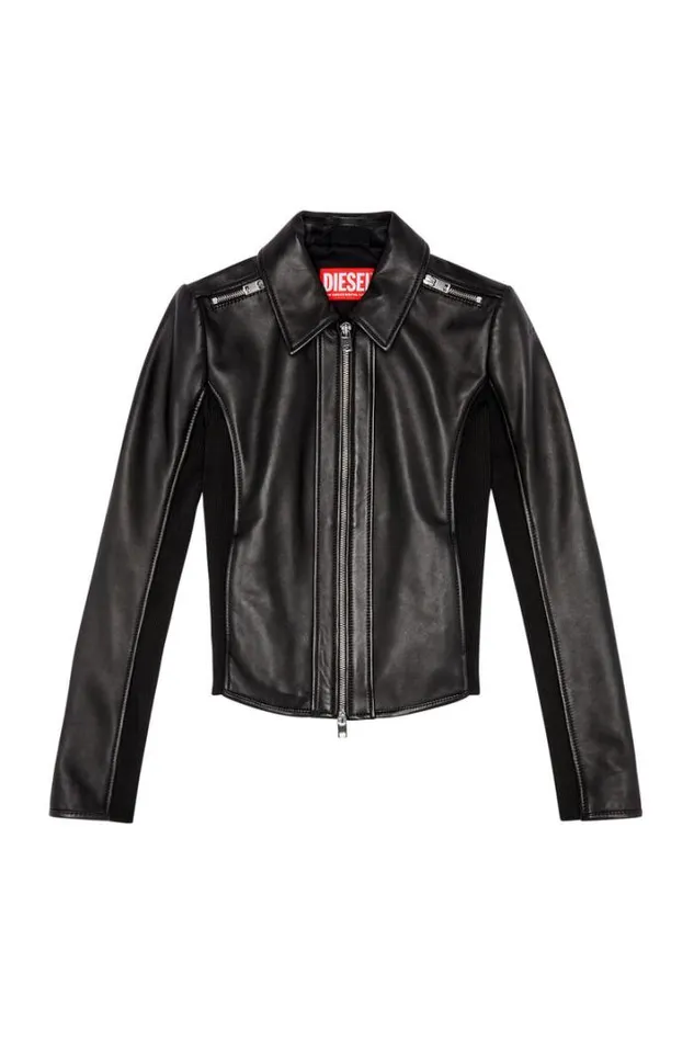 Women LSask Black Diesel Outerwear And Jackets Women LSask Black Diesel Outerwear And Jackets