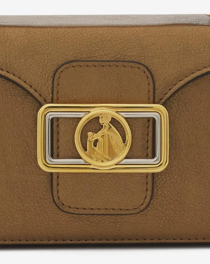 Women Lanvin Crossbody Bags and Shoulder Bags Nano Pencil Cat Bag In Metallic Grained Leather Bronze Women Lanvin Crossbody Bags and Shoulder Bags Nano Pencil Cat Bag In Metallic Grained Leather Bronze