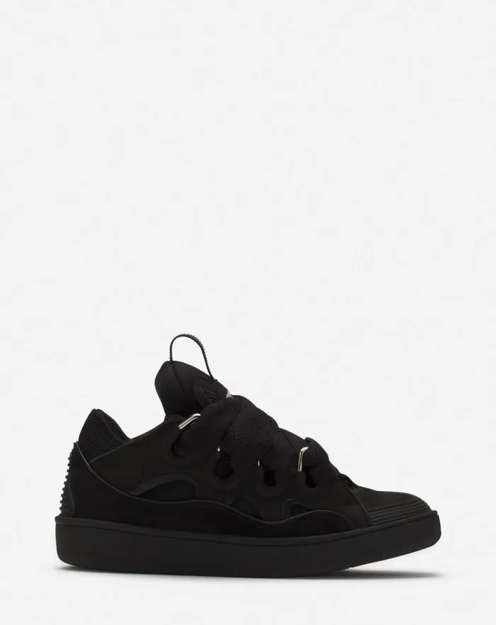 Women Lanvin Curb Curb Leather Sneakers Blackblack