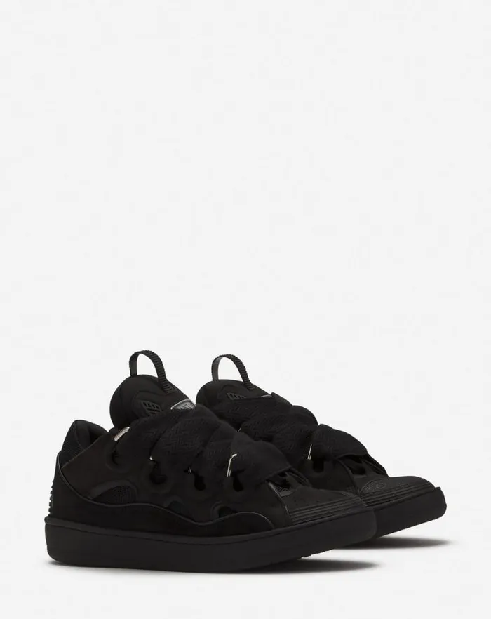Women Lanvin Curb Curb Leather Sneakers Blackblack Women Lanvin Curb Curb Leather Sneakers Blackblack