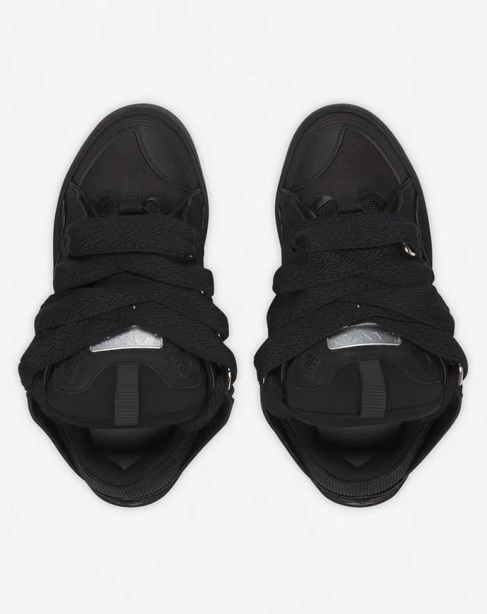 Women Lanvin Curb Curb Leather Sneakers Blackblack Women Lanvin Curb Curb Leather Sneakers Blackblack