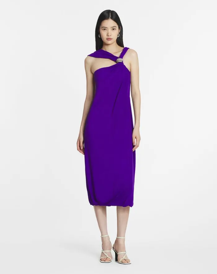 Women Lanvin Dresses Arge Ring Braided Jersey Dress Anemone Women Lanvin Dresses Arge Ring Braided Jersey Dress Anemone