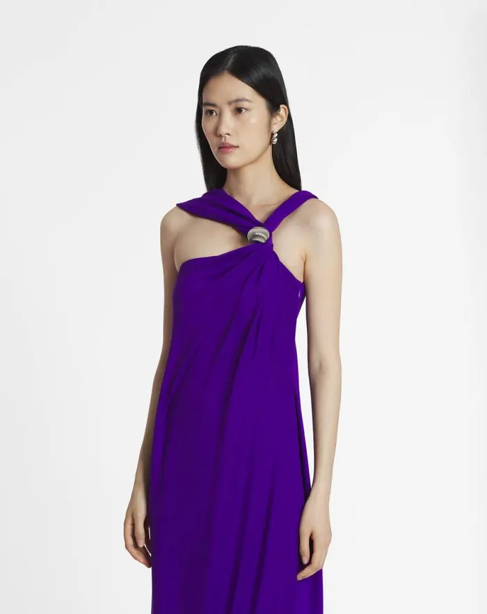 Women Lanvin Dresses Arge Ring Braided Jersey Dress Anemone Women Lanvin Dresses Arge Ring Braided Jersey Dress Anemone