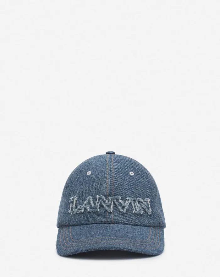 Women Lanvin Hats Lanvin Cap In Denim Denim Blue