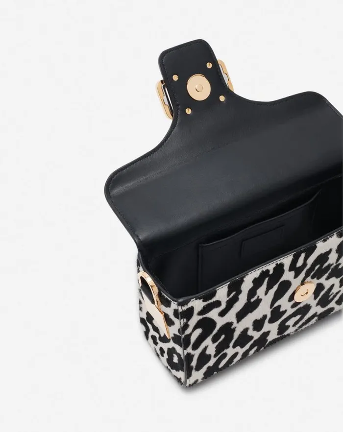 Women Lanvin Mini Bags and Clutches Nano Pencil Cat Bag In Ponyeffect Leather Blackwhite Women Lanvin Mini Bags and Clutches Nano Pencil Cat Bag In Ponyeffect Leather Blackwhite