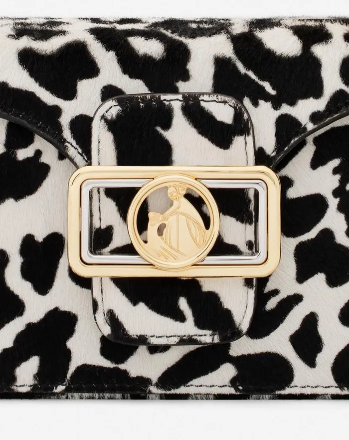 Women Lanvin Mini Bags and Clutches Nano Pencil Cat Bag In Ponyeffect Leather Blackwhite Women Lanvin Mini Bags and Clutches Nano Pencil Cat Bag In Ponyeffect Leather Blackwhite