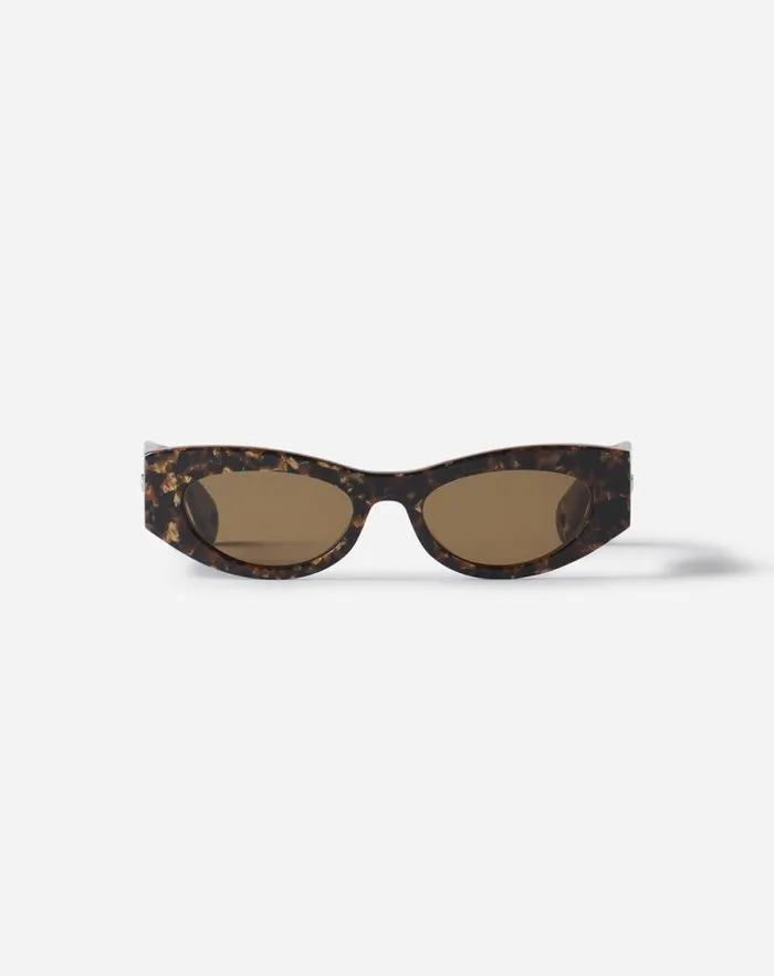 Women Lanvin Sunglasses Lanvin Logo Sunglasses Goldbrown