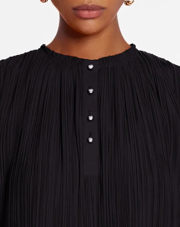 Women Lanvin Tops Sleeveless Pleated Top Black Women Lanvin Tops Sleeveless Pleated Top Black
