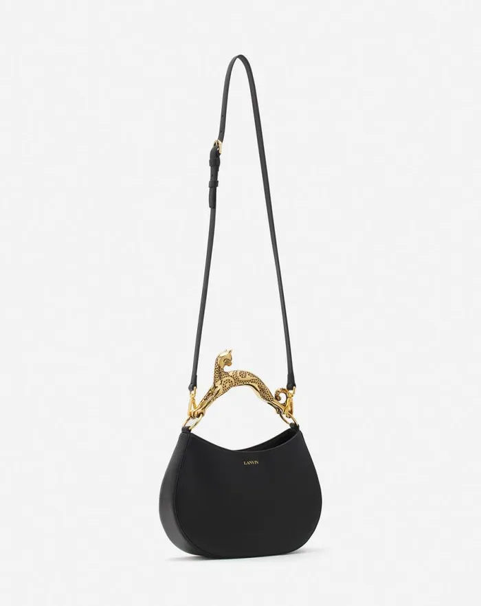 Women Lanvin Tote Bags and Top Handle Bags Hobo Cat Leather Bag Black Women Lanvin Tote Bags and Top Handle Bags Hobo Cat Leather Bag Black