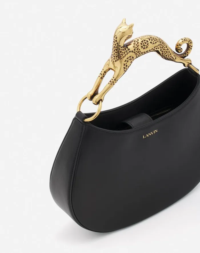 Women Lanvin Tote Bags and Top Handle Bags Hobo Cat Leather Bag Black Women Lanvin Tote Bags and Top Handle Bags Hobo Cat Leather Bag Black