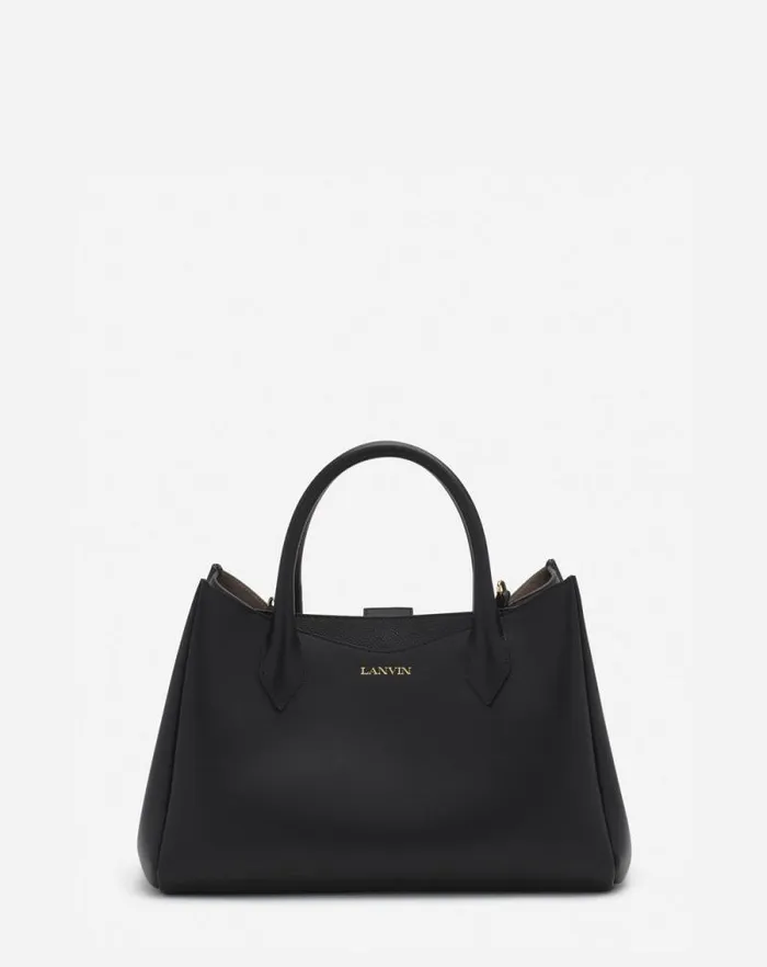Women Lanvin Tote Bags and Top Handle Bags L039octave By Lanvin Leather Day Bag Black