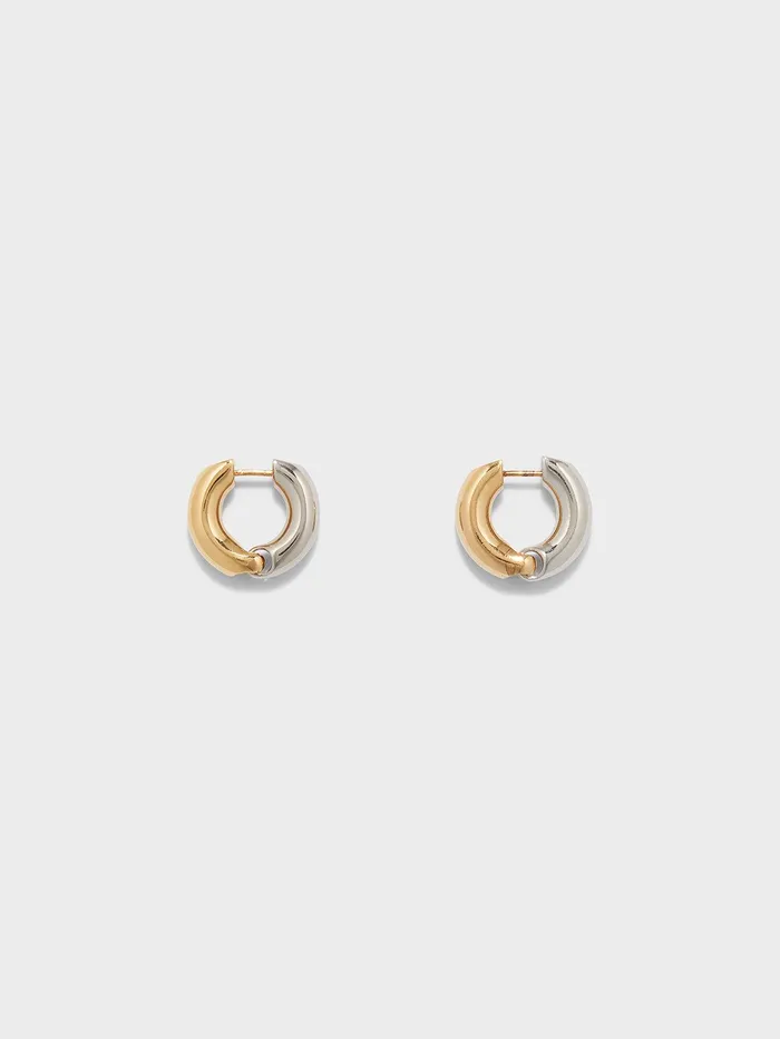 Women Laurie Medium 18kt Gold And PalladiumPlated Hoop Earrings Aeyde Earrings Women Laurie Medium 18kt Gold And PalladiumPlated Hoop Earrings Aeyde Earrings