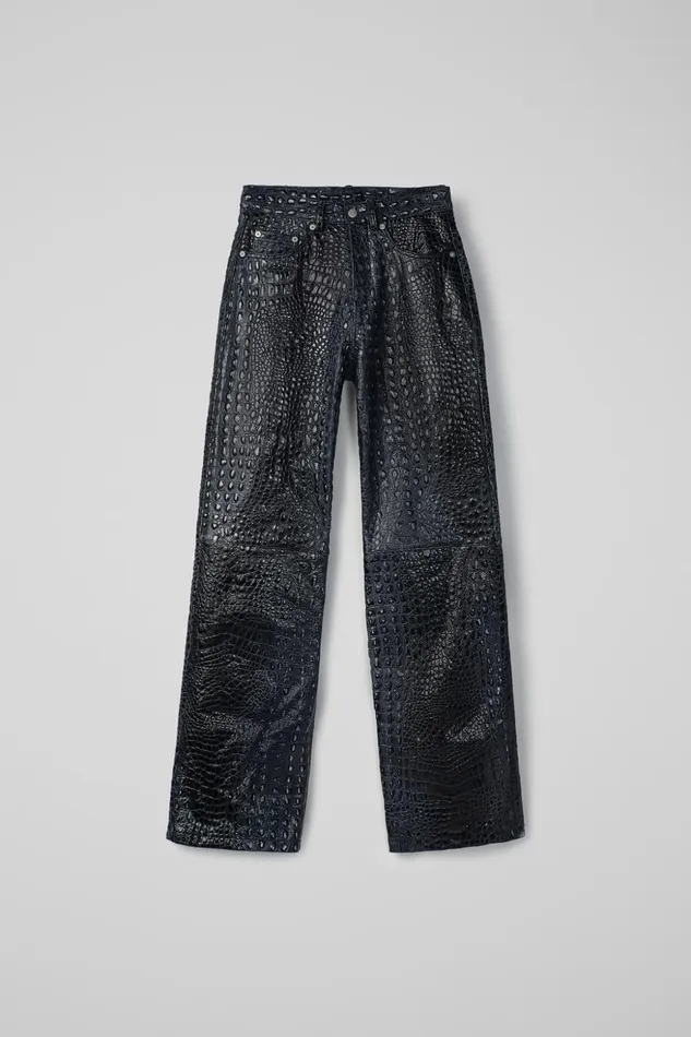 Women Leather Pants Dark Gray Leather Trousers Camper TrousersandShorts Women Leather Pants Dark Gray Leather Trousers Camper TrousersandShorts