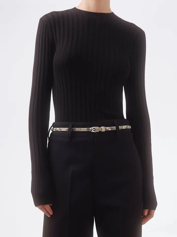 Women Liam Studded Leather Belt Aeyde Belts