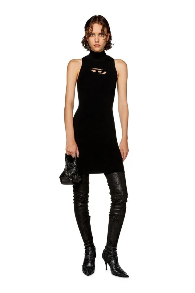 Women MOnerva Black Diesel Dresses And Jumpsuits