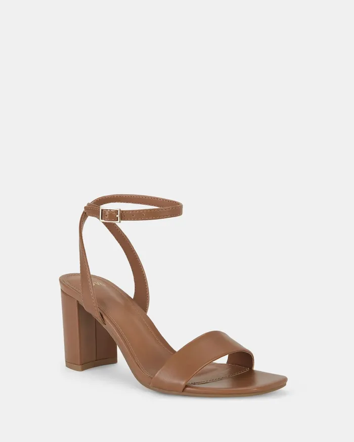 Women MARTINEZ CARAMEL Open Toe Heels Party NOVO Shoes