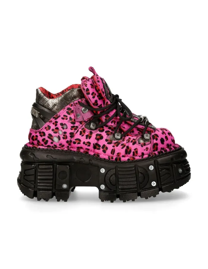 WomenMen Ankle Boot Animal Print Imperfect Tank With Laces MMet011C8 New Rock Booties WomenMen Ankle Boot Animal Print Imperfect Tank With Laces MMet011C8 New Rock Booties